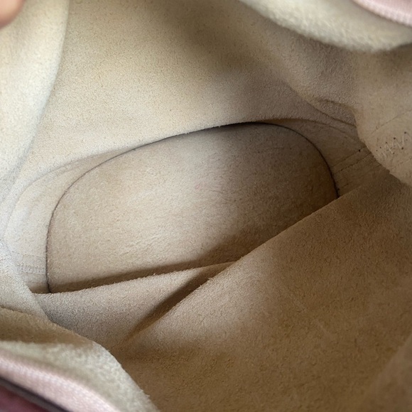 Brighton Bucket Bag Beige Pebble Brown Croc Leather Braid Strap Handbag Shoulder - Picture 8 of 10